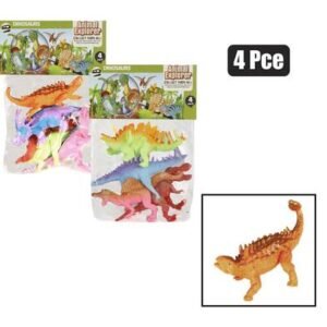 Animals dinosaurs bright 4 Piece 18cm