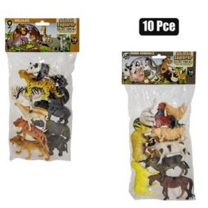 Animals assorted rubber 10 Piece