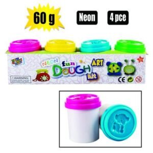 Edu play dough neon tube 60g 4 Piece