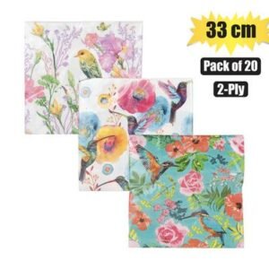 Serviettes 2ply 33cm 20 Piece birds