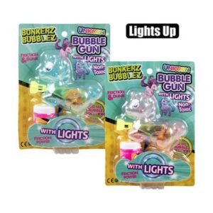 BUBBLE NOVELTY UNICORN GUN WITH LIGHT