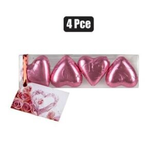 Sweet choc rp 4 Piece foil heart actate (t)